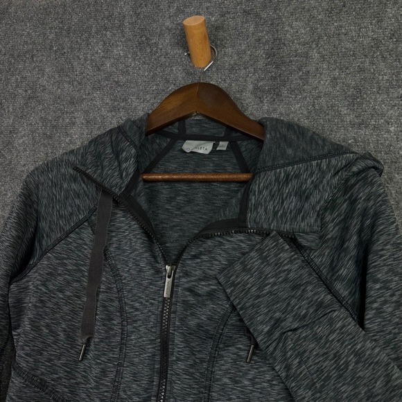 Athleta Tops - Athleta Full Zip Hoodie Womens Small Gray Space Dye Athletic Jacket 0570